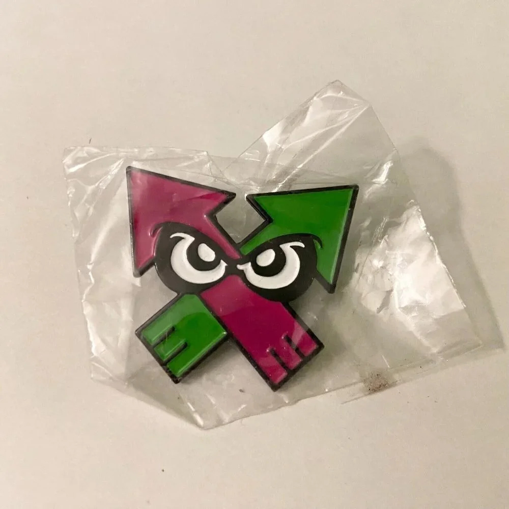 Splatoon Enamel Metal Pin Double Rubber Backing